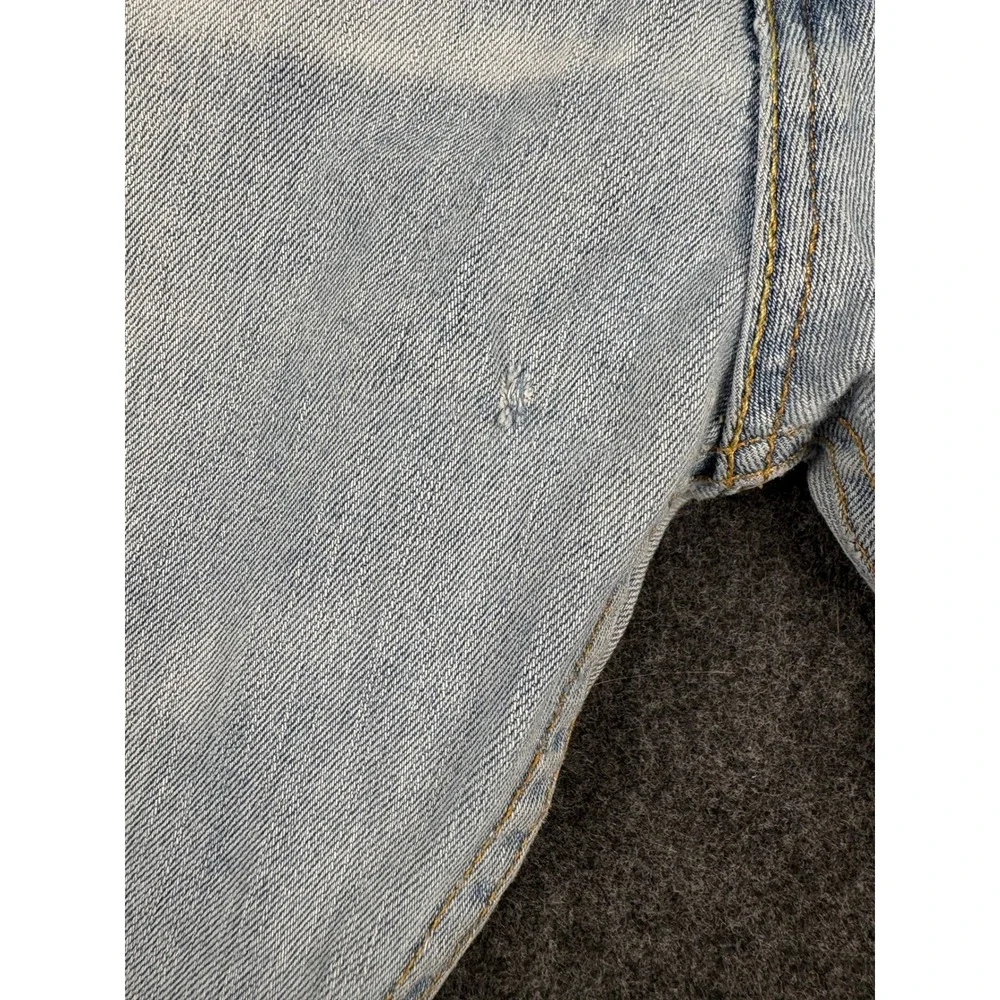 Levis 505 Regular Fit Straight Leg Light Wash Denim Jeans Mens 32x32 (Fit 30x30)